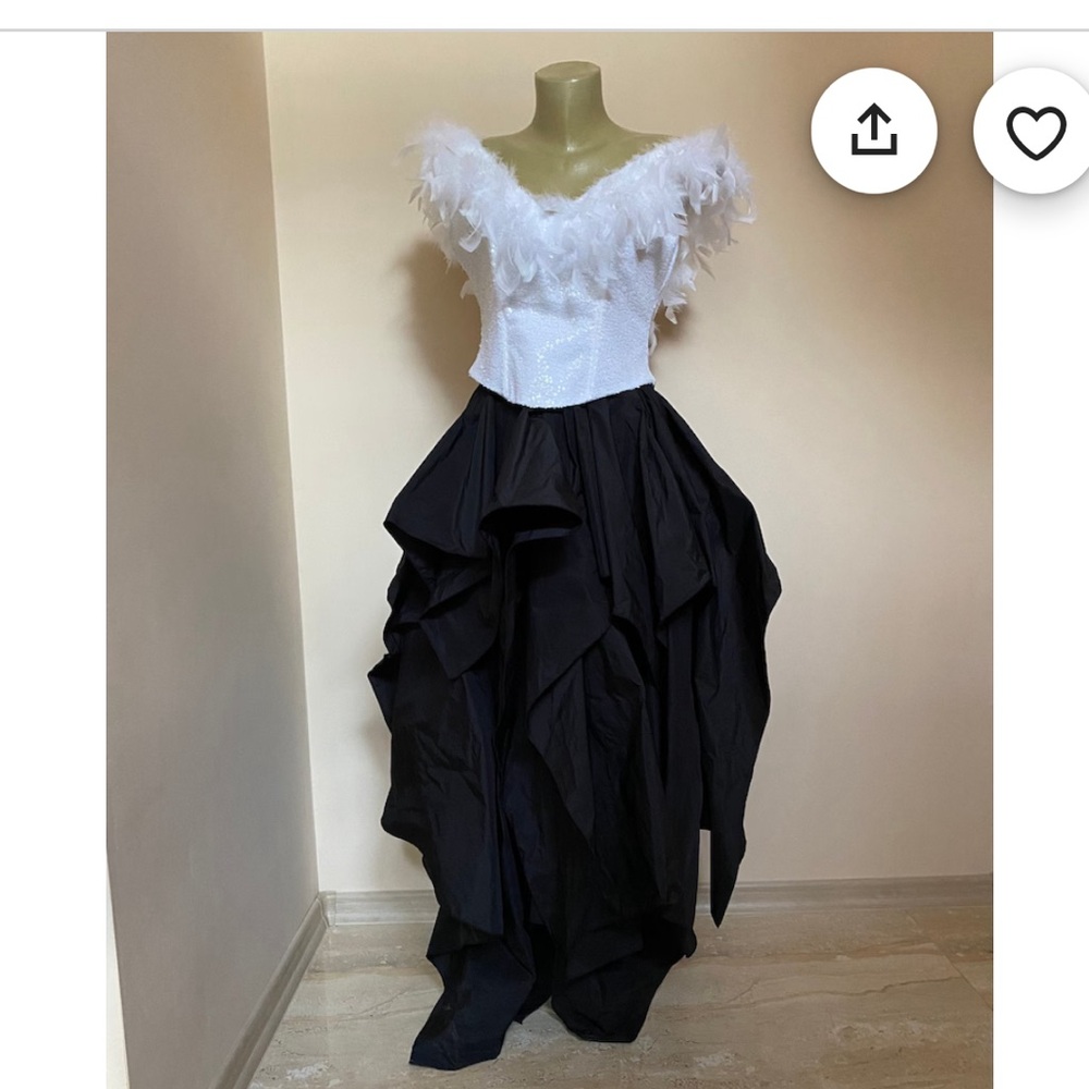 Custom-made taffeta Multi layered black Goth maxi Victorian skirt BNOT